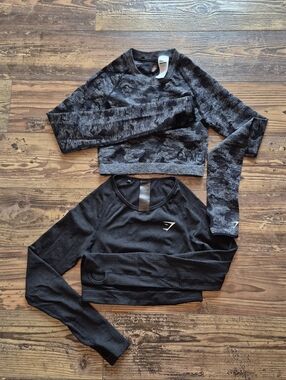 Gymshark Cropped Long Sleeve Tops Size Medium